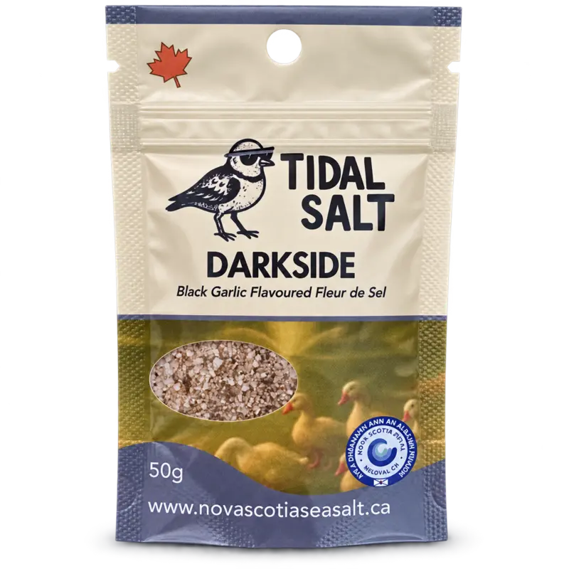 Darkside black garlic fleur de sel pouch